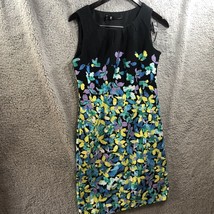 Leslie Fay Original Dress, Size 6 Black Floral - £9.45 GBP