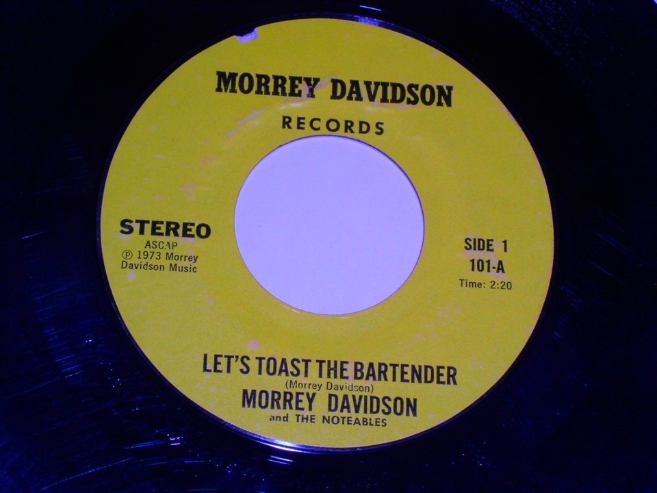 Morrey Davidson Let&#39;s Toast The Bartender In New Orleans 45 Rpm Record 1... - $14.99