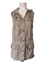 Kenneth Cole Reaction Size S Hooded Utility Vest Womens Military Green F... - £13.22 GBP