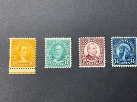 (4) 1922-25 U.S. Postage Stamps #562 thru #565 Definitives MNH OG - £21.40 GBP
