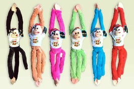 AZ ARIZONA Plush Stuffed Animal Toy wholesale Hanging Monkey 18&quot; Lot of 6 - £37.52 GBP