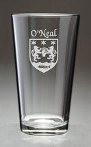 O&#39;Neal Irish Coat of Arms Pint Glasses - Set of 4 (Sand Etched) - £53.68 GBP