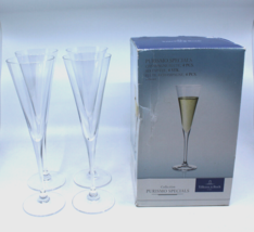 Villeroy &amp; Boch Purismo Specials Crystal Champagne Flute 9.5&quot; Tall Set of 4 ASIS - £75.17 GBP