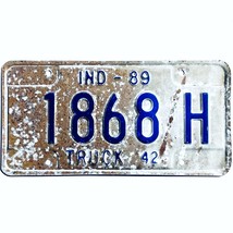 1989 United States Indiana Base Truck License Plate 1868 H - $11.87