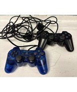 Pair Of Sony PlayStation 2 PS2 Dual Shock Analog Controllers Crystal Blu... - £39.43 GBP