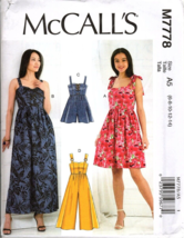 McCall&#39;s M7778 Misses 6 to 14 Dress, Jumpsuit and Romper Uncut Sewing Pattern - £11.74 GBP