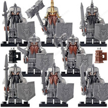 8Pcs/set Dwarves Army Warriors The Hobbit Battle of the Five Armies Minifigures  - £37.61 GBP