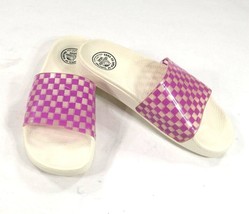 Vans Pink &amp; Clear Checkerboard Slides 2019 US Open of Surfing Womens Siz... - £33.33 GBP