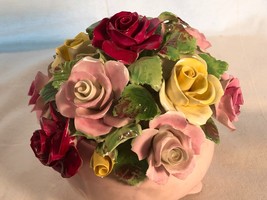 Royal Adderly Rose Bouquet Bone China Flowers England - £19.97 GBP