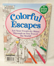 Creative Expressions Colorful Escapes  Amazing Vacation Images Colorig Book - £7.43 GBP