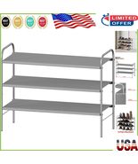 Modern 3-Tier Shoe Rack Organizer with Height Adjustable Shelves - Easy ... - $626.60 MXN