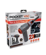 Pocket Vac PRO Vacuum, Rechargeable Handheld Vacuum / Blower with Charging Dock - $29.68