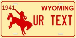 Wyoming 1941 License Plate Personalized Custom Auto Bike Motorcycle Moped Tag - $10.99+