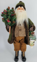 Christmas Decor Santa Doll Figurine 17&quot; Father Christmas Celebrate It Brand 1990 - £29.40 GBP