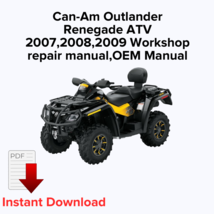 Can-Am Outlander Renegade ATV 2007,2008,2009 Workshop repair manual,OEM ... - $21.15 CAD+