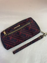 Travelon Burgundy Navy Splash RFID Blocking Zip Around Clutch Wallet - $242.13 MXN