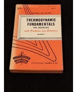 1961 BOOK THERMODYNAMIC FUNDAMENTALS FOR ENGINEERS CECIL WARNER PERDUE A... - €19,97 EUR