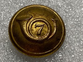 SPANISH AMERICAN WAR, SPANISH BUTTON FROM CUBA, 7th INFANTRY REGIMENT - $10.00