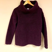 Burgundy Sherpa Fleece Gorpcore Granolacore Women’s S Pullover Jacket Sw... - $30.69