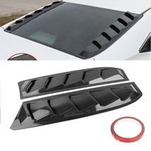 2PCS Carbon Rear Side Window Louver Scoop Cover For Honda Civic Sedan 20... - £33.03 GBP
