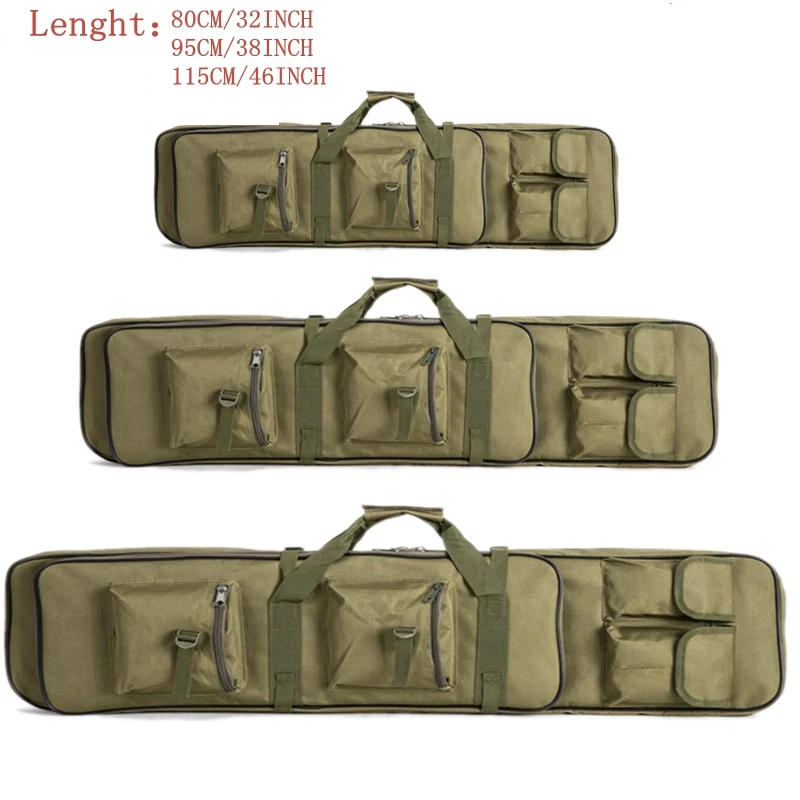 80cm 95cm 115cm  Double Rifle Carry Backpack Tan Duel  Handbag Integrated Pistol - £156.42 GBP