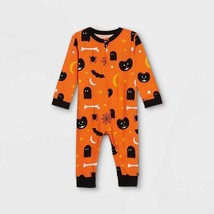 Baby Pajama Sleep Long Sleeve Spot Print Baby Halloween, Orange, 6-9M - £4.78 GBP