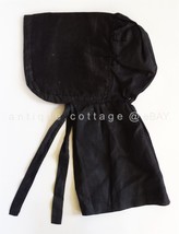 1800s Antique Black Victorian Bonnet HAND-STITCHED Lancaster County Pa Genuine - £97.83 GBP