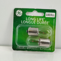 GE 1003LL Long Life Miniature Lamp Bulb 12w Single Contact 12 Volt B6 2 Bulbs - $7.72