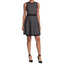 Womens Size Small Kate Spade Black White Mod Sleeveless Plaid Knit Sweater Dress - £50.90 GBP