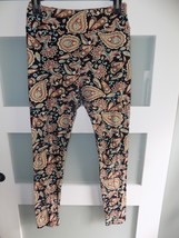 LuLaRoe BLACK W/MULTI-COLORED PAISLEY LEGGINGS SIZE OS WOMEN&#39;S - $380.15 MXN