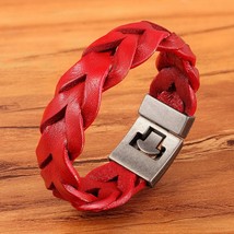 XQNI Three-color Choice Woven PU Leather Men&#39;s Bracelet Winding Bracelet For Men - £9.56 GBP