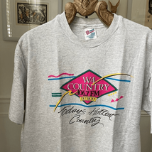 Vintage 90s Hanes Heavyweight Country Music Detroit Single Stitch Tshirt - $15.84