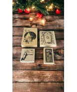 Christmas Holiday Wood Rubber Stamps Tree Wreath Invitation Angel Lot of... - $44.71 CAD