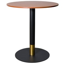 LeisureMod Round Dining Table with MDF Top &amp; Powder-Coated Round Steel B... - $191.10