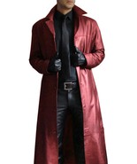 Handmade New Men Trench Coat Stylish Red Leather Soft Lambskin Fashionab... - $3,229.21 MXN+
