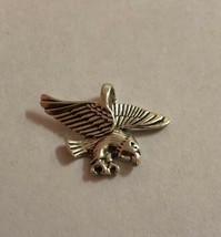 Artisan Crafted 925 Sterling Silver FLYING EAGLE Pendant Oxidized Handmade F/S 2 - £10.92 GBP