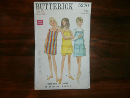 Butterick 5270 Size 12 Misses&#39; One-Piece Dress Jumper Shorts Bust 34 - £10.04 GBP