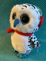 Ty Christmas Beanie Boos Nester  Owl  6&quot; Small Glitter Eye Licensed Cute... - £5.49 GBP