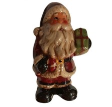 Iridescent Winking Santa Ceramic Figurine Christmas Decoration Decor - £10.95 GBP