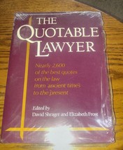New The Quotable Lawyer David Shrager Elizabeth Frost Best Quotes on Law Book - £11.98 GBP