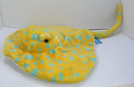 Adventure Newport Aquarium Stuffed Animal Blue / Yellow Spotted Sting Ray 20&quot; - £14.69 GBP