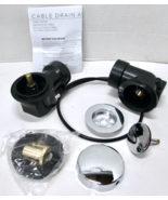 Signature Hardware SH643CP Cable Drain And Overflow Kit For 17&quot; to 22&quot; B... - $26.59