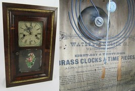ANTIQUE Waterbury Clock Company USA Shelf 8-day mantel - £59.78 GBP