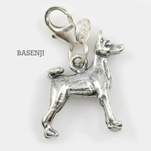 Basenji Dog Charm 3 Dimensional Solid Sterling Silver - £36.40 GBP