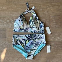 CALIA 2 pc Bikini Wide Band Bottoms &amp; Halter Top Swimsuit 1X/2X NWT - $49.99