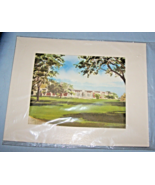 Matted Gray&#39;s Watercolor of Lamar University Building -14 x 11 inches ov... - $15.00