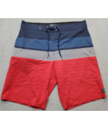 O&#39;Neill Hyperfreak Board Shorts Mens Sz 34 Multi Striped Polyester Lace ... - $27.83 CAD