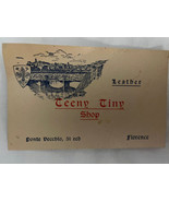 Teeny Tiny Shop Leather Goods Ponte Vecchio Florence Italy business card - $24.50