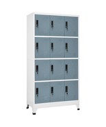 vidaXL Locker Cabinet Light gray and dark gray Steel Large - $21,309.52 MXN