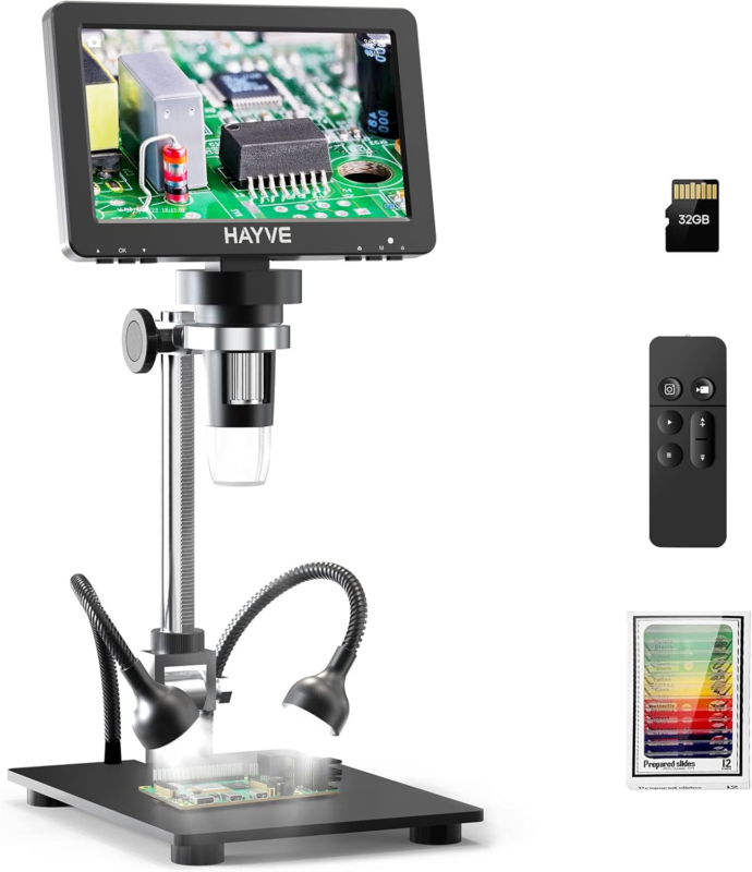 7&#39;&#39; HDMI Digital Microscope,1200X Coin Microscope with IPS Screen, 16MP ... - $195.57